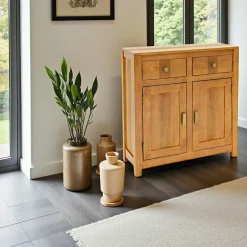 Buffets Contemporains|Buffets Contemporains|Gala Buffet Hévéa 2 portes, 2 tiroirs, 80x30x85cm