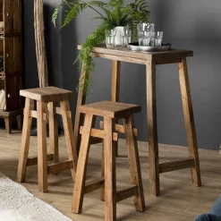 Bureaux En Bois|Swing Bureau / Console en bois de teck recyclé 140 x 60