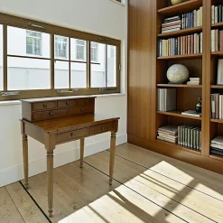 Bureaux En Bois|Tradition Bureau / Secrétaire Hévéa 7 tiroirs pieds tournés 85x55x95cm