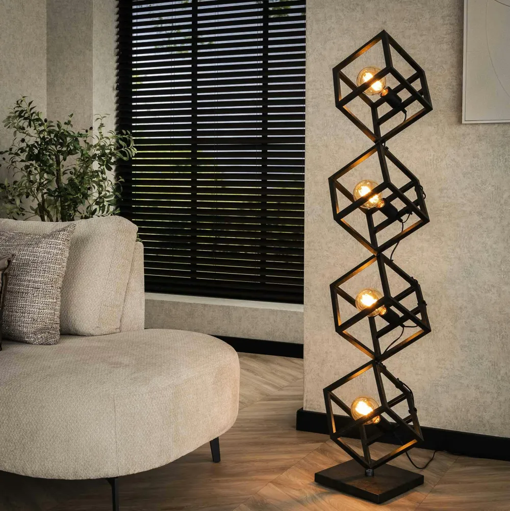 Bureaux En Bois|Bureaux Industriels|Loft / Loft Colors Bureau 3 tiroirs, 2 niches ouvertes en Hévéa recyclé coloré et métal 150x75x75cm LOFT COLORS