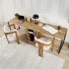 Bureaux En Bois|MARFA Bureau double avec rangement central - plateau effet pin