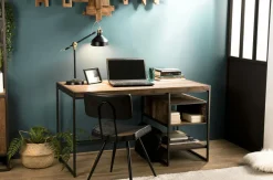 Bureaux En Bois|Swing Bureau industriel teck recyclé