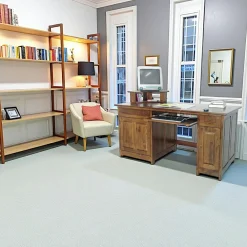 Bureaux En Bois|Tradition Bureau multimedia hévéa massif 160cm