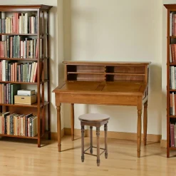 Bureaux En Bois|Tradition Bureau Pupitre Hévéa 4 niches 110x66x108cm