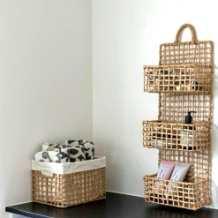 Rangements Déco·Paniers / Boîtes De Rangement|Caches-Pots| Cache-pot en jonc de mer avec anses (lot de 3)