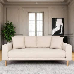 Canapés En Tissu|AMSTERDAM Canapé 2 places 1/2 beige sable 180 cm