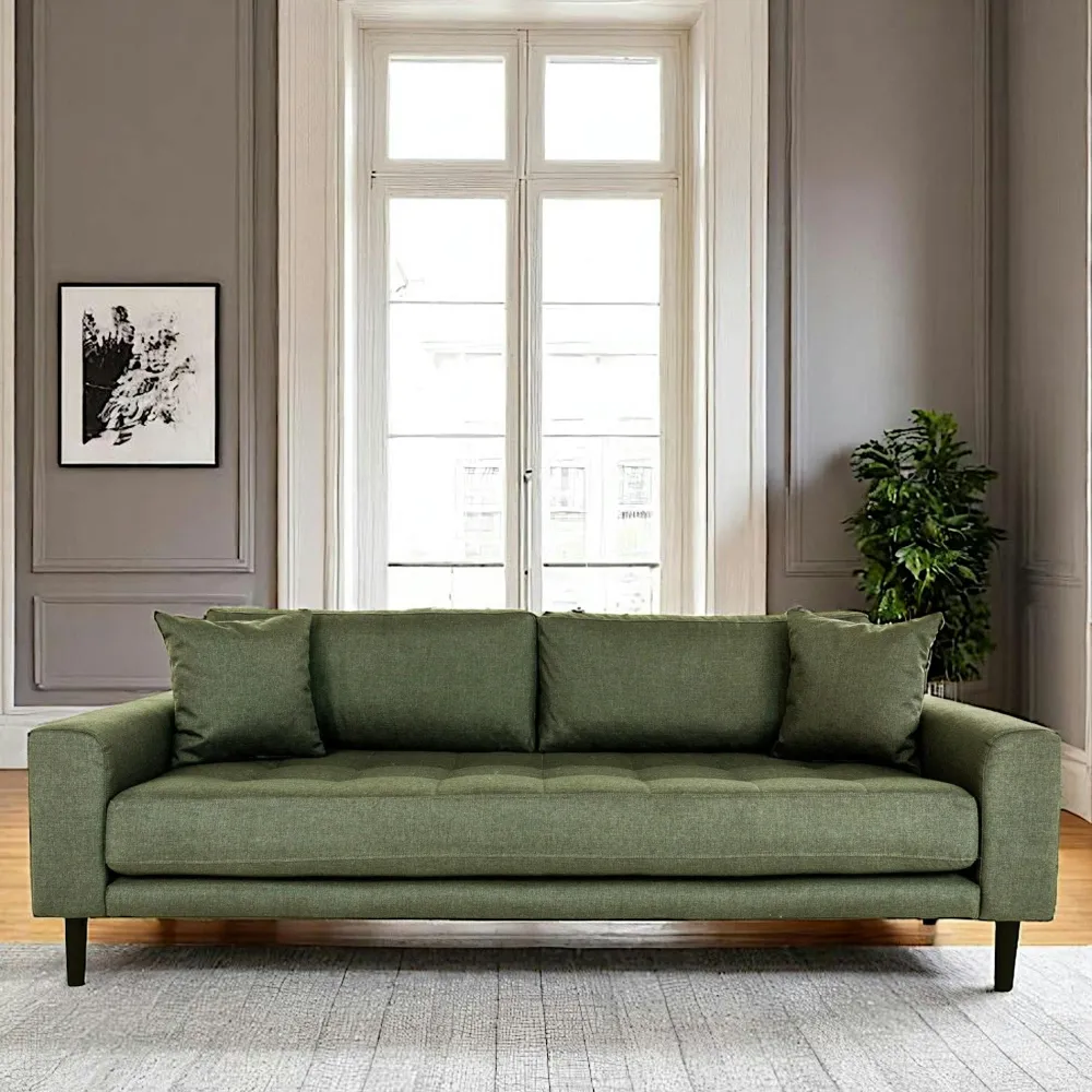 Canapés En Tissu|AMSTERDAM Canapé 2 places 1/2 bleu nuit - velours,