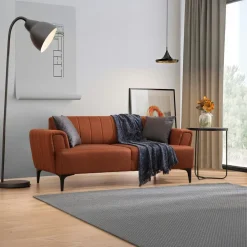 Canapés En Tissu|Canapés 3 Places|LUCCA Canapé 3 places beige - lit d’appoint, style moderne