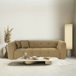 Canapés 3 Places|Canapés En Tissu|RAVELLO Canapé 3 places beige capitonné