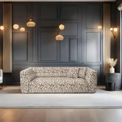 Canapés 3 Places|Canapés En Tissu|RAVELLO Canapé 3 places beige capitonné