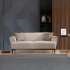 Canapés En Tissu|LUCCA Canapé 2 places beige, dossier à coutures verticales