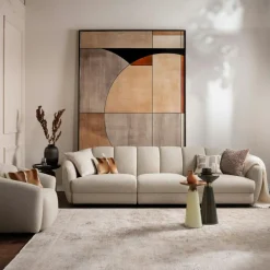 Canapés En Tissu|Canapés 3 Places|HANOI Canapé 3 places blanc beige