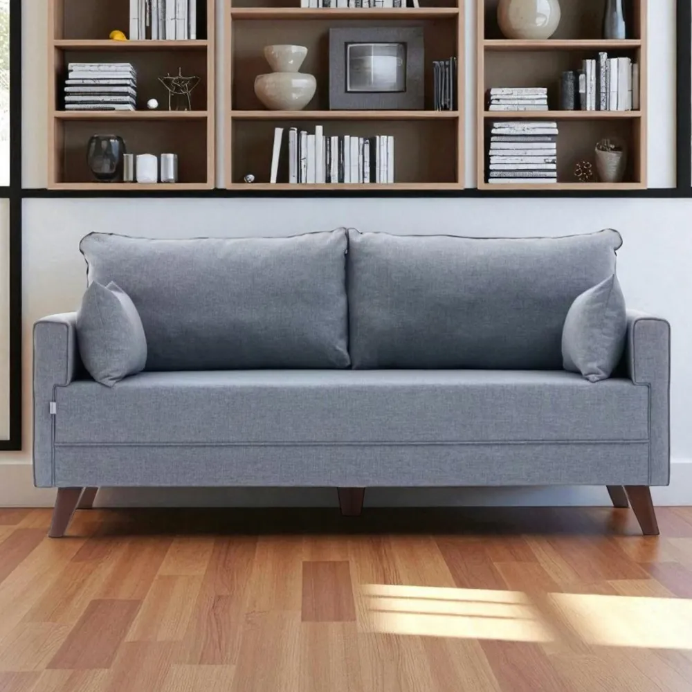 Canapés 2 Places|Canapés En Tissu|SPLIT Canapé 2 places bleu gris - dos droit