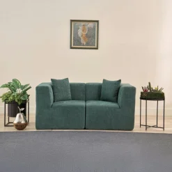 Canapés En Tissu|PLOVIA Canapé 2 places compact anthracite tissu chenille