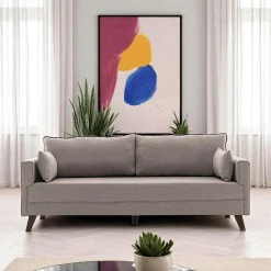 Canapés En Tissu|Canapés 2 Places|SPLIT Canapé 2 places gris anthracite - dos droit