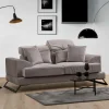 Canapés En Tissu|MILO Canapé 2 places gris clair avec dossier inclinable