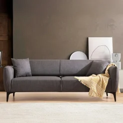 Canapés En Tissu|Canapés 2 Places|VILNIUS Canapé 2 places gris clair - couture déco