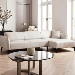 Canapés En Tissu|Canapés 2 Places|VILNIUS Canapé 2 places gris clair - couture déco