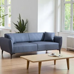 Canapés En Tissu|Canapés 2 Places|VILNIUS Canapé 2 places gris clair - couture déco