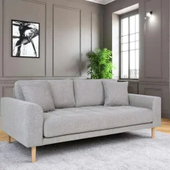 Canapés En Tissu|Canapés 3 Places|AMSTERDAM Canapé 3 places gris clair - 210 cm