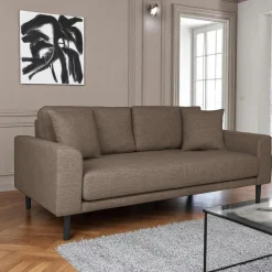 Canapés En Tissu|Canapés 3 Places|AMSTERDAM Canapé 3 places gris clair - 210 cm