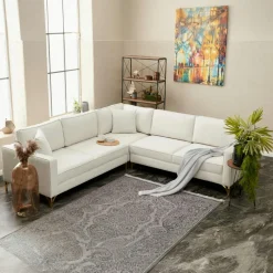 Canapés En Tissu|NEOLIA Canapé 2 places gris foncé moderne, pieds noirs