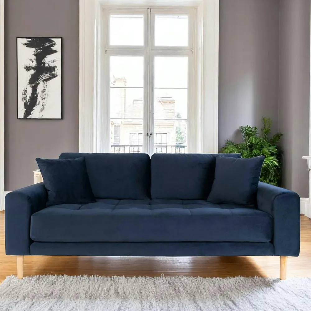 Canapés 3 Places|Canapés En Tissu|AMSTERDAM Canapé 3 places vert nature