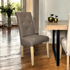 Univers Déco·Scandinave Hygge|Univers Déco·Maison De Campagne|DENVER Canapé convertible en bois recyclé coussins taupe