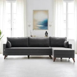 Canapés 3 Places|Canapés D'Angle|SPLIT Canapé d'angle anthracite - 275 cm, côté droit