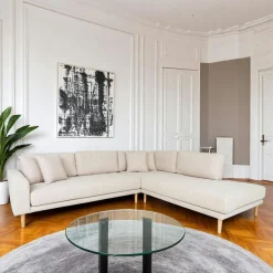 Canapés 3 Places|Canapés D'Angle|AMSTERDAM Canapé d'angle beige sable - côté droit, 290 cm