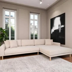 Canapés 3 Places|Canapés D'Angle|AMSTERDAM Canapé d'angle beige sable - côté gauche, 290 cm