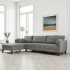Canapés 3 Places|Canapés D'Angle|SPLIT Canapé d'angle gris chiné - 275 cm, côté gauche