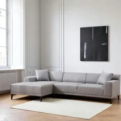 Canapés D'Angle|Canapés 3 Places|ORSAY Canapé d'angle gris clair - côté gauche