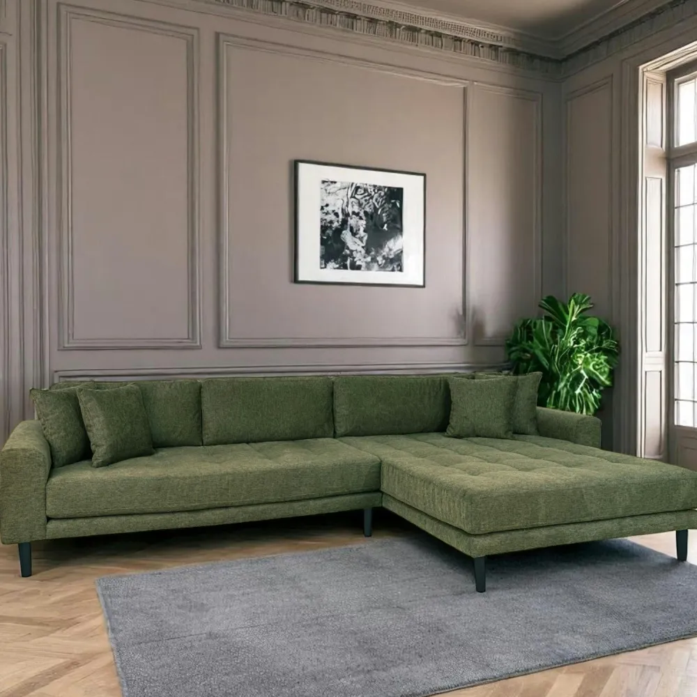 Canapés En Tissu|Canapés 3 Places|AMSTERDAM Canapé d'angle gris clair - côté droit, 290 cm