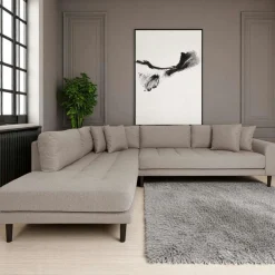 Canapés 3 Places|Canapés D'Angle|AMSTERDAM Canapé d'angle gris minéral - côté gauche, 257 cm