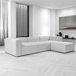 Canapés 3 Places|Canapés D'Angle|SPELLO Canapé d'angle modulable gris - côté droit