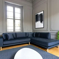 Canapés En Tissu|Canapés 3 Places|AMSTERDAM Canapé d'angle moutarde - côté droit, 257 cm