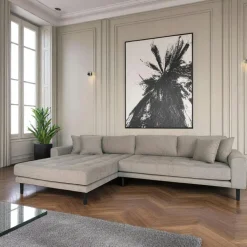 Canapés 3 Places|Canapés D'Angle|AMSTERDAM Canapé d'angle vert nature - côté droit, 290 cm