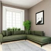 Canapés D'Angle|Canapés 3 Places|AMSTERDAM Canapé d'angle vert nature - côté droit, 257 cm
