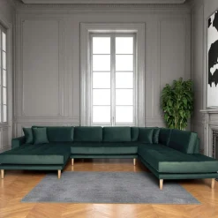 Canapés 3 Places|Canapés D'Angle|AMSTERDAM Canapé panoramique bleu nuit - côté droit