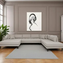 Canapés En Tissu|Canapés 3 Places|AMSTERDAM Canapé panoramique gris minéral - côté gauche