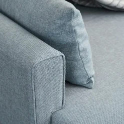 Canapés 3 Places|Canapés Convertibles|SPLIT Canapé-lit bleu gris - dos droit