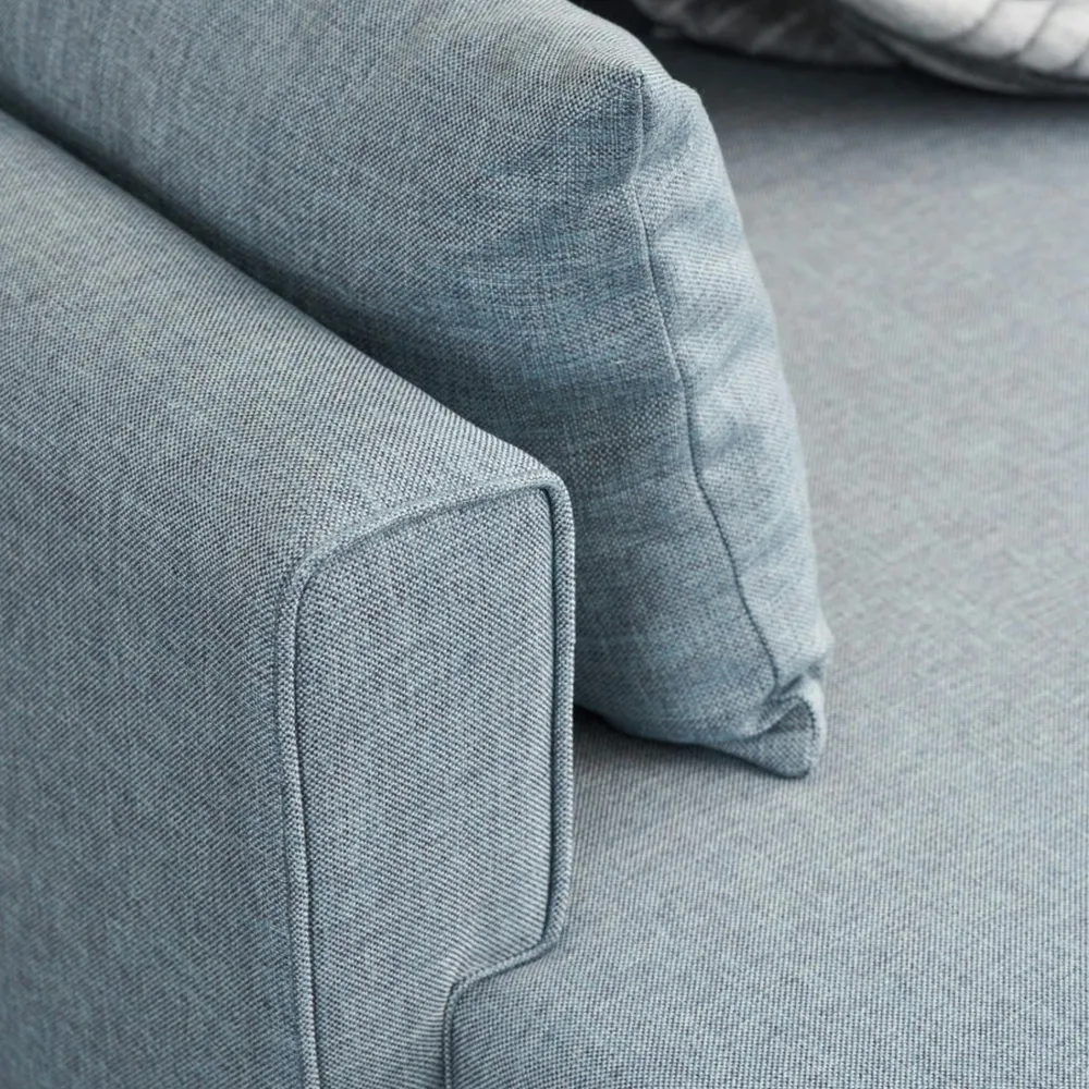 Canapés 3 Places|Canapés Convertibles|SPLIT Canapé-lit bleu gris - dos droit