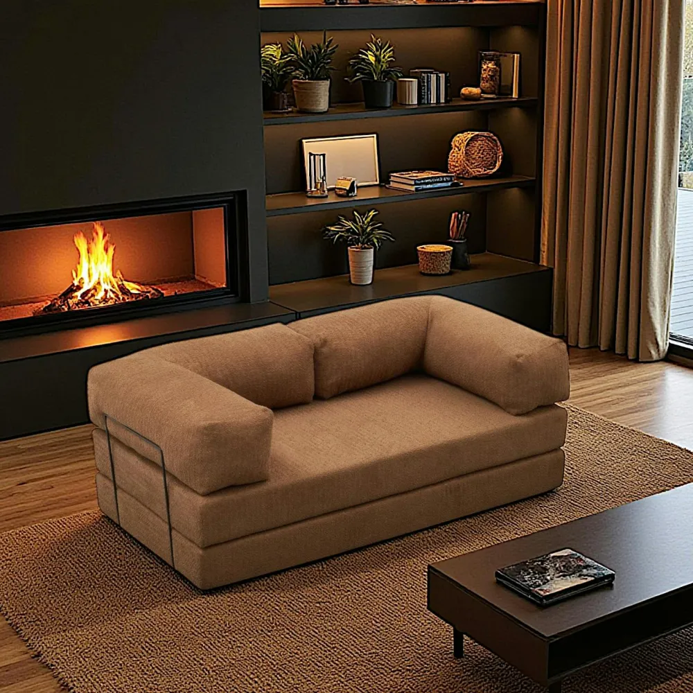 Canapés Marron|Canapés 2 Places|ALTEA Canapé-lit marron confort, 190 cm