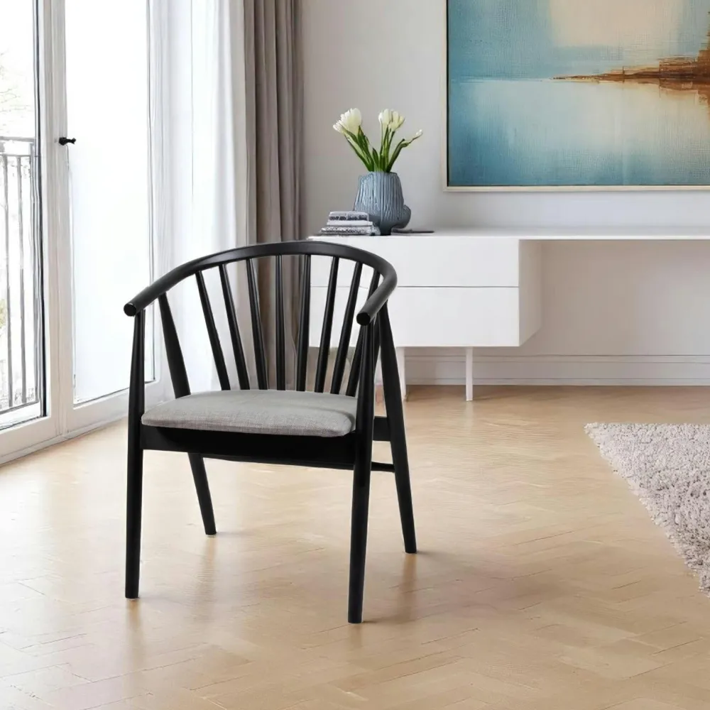 Meubles De Cuisine·Chaises|Chaises En Bois|TENA Chaise à barreaux - velours taupe