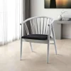 Meubles De Cuisine·Chaises|Chaises En Bois|TENA Chaise blanche à barreaux - velours noir