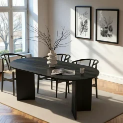 Chaises Contemporaines|Meubles De Cuisine·Chaises|LOTA Chaise bouclette beige pieds métal noir (lot de 2)