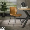 Meubles De Cuisine·Chaises|Chaises Contemporaines|Melbourne Chaise camel (lot de 2)