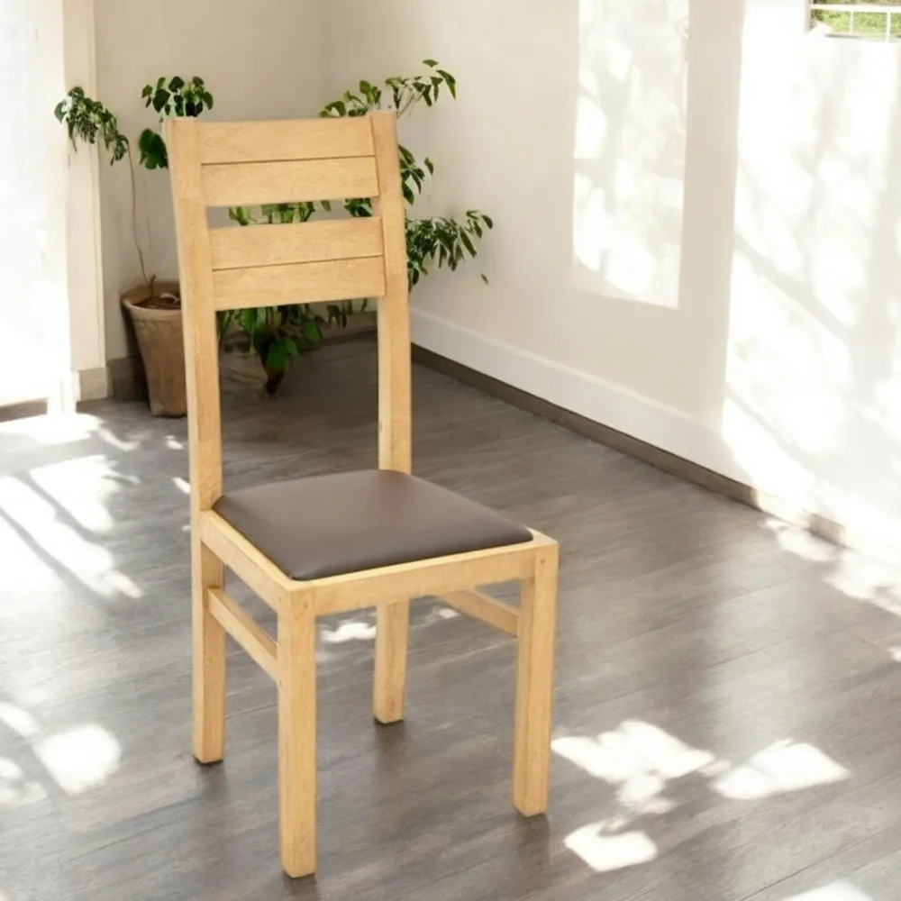 Chaises Scandinaves|Chaises En Bois|Attan Chaise classique bois et assise marron