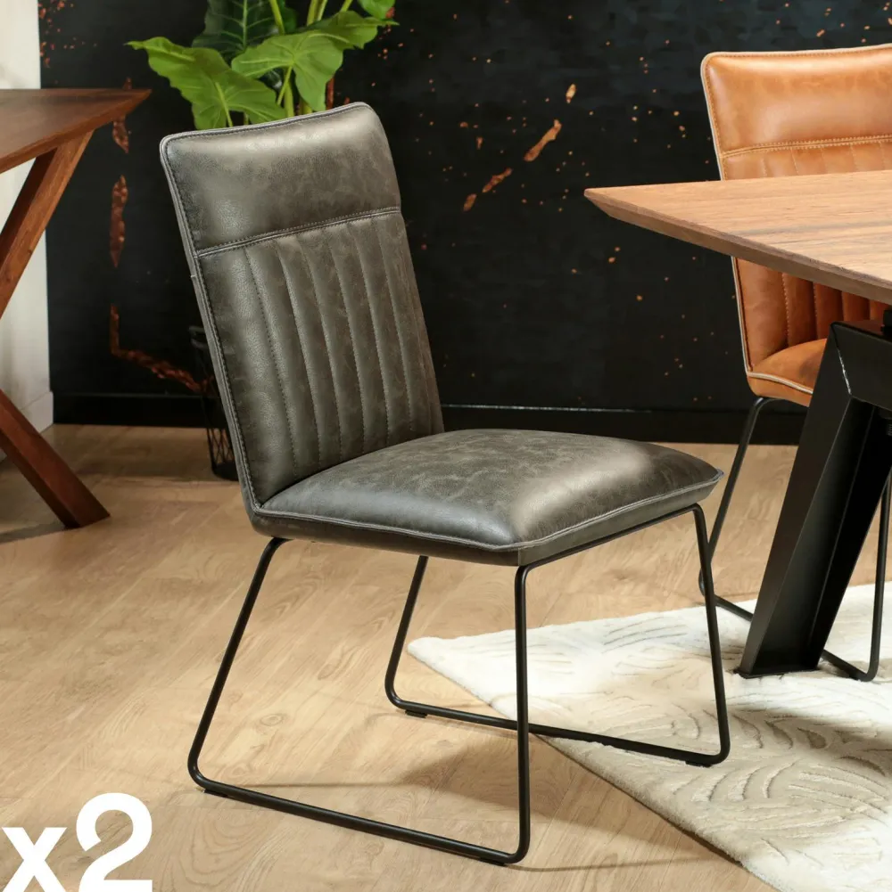 Tabourets De Bar En Velours|ARLINGTON Chaise de bar en velours gris (lot de 2)